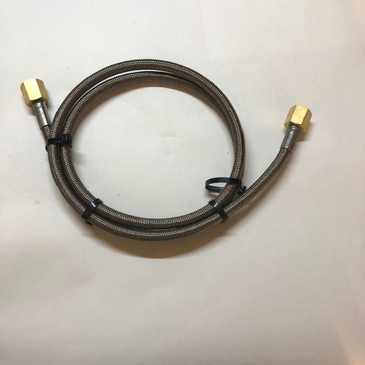 36” Oxygen-Safe Stainless Steel 3,000 PSI Hose 1/4" ID PTFE Core. Ships Free